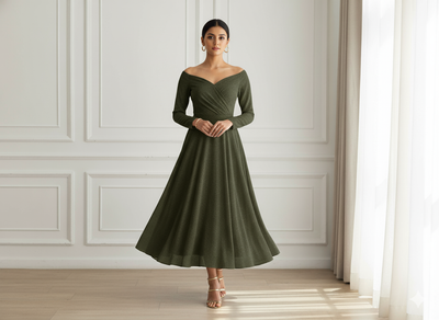 बेसिल ग्रीन प्लेन 60 ग्राम जॉर्जेट फ़ैब्रिक