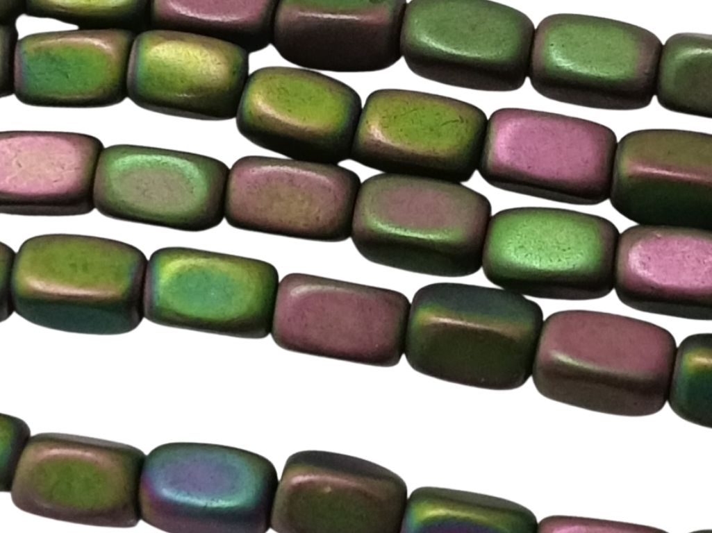 Multicolour Oval Shaped Haemetite Metal Beads
