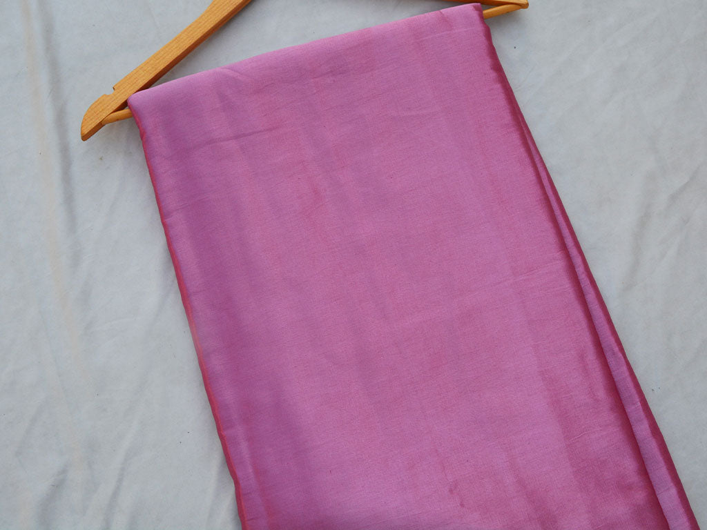 Lilac Plain Pure Viscose Gaji Silk Fabric (Wholesale)