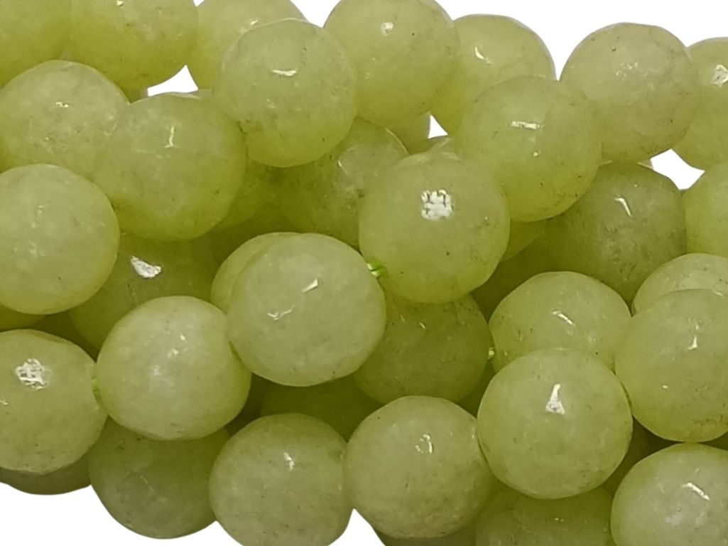 Parrot Green 8 mm Rondelle Jade Quartz Stones