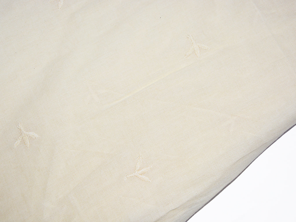 precut-of-2-meter-cream-plain-cotton-embroidered-fabric