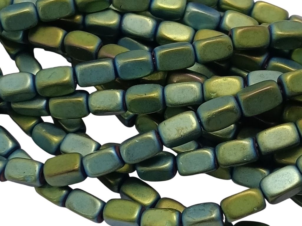 Multicolour Oval Shaped Haemetite Metal Beads