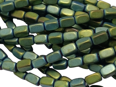 Multicolour Oval Shaped Haemetite Metal Beads