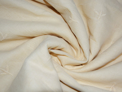 precut-of-2-meter-cream-plain-cotton-embroidered-fabric