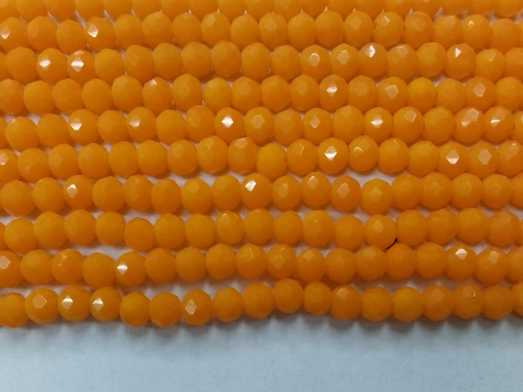 Dark Orange Tyre Crystal Glass Beads (Wholesale