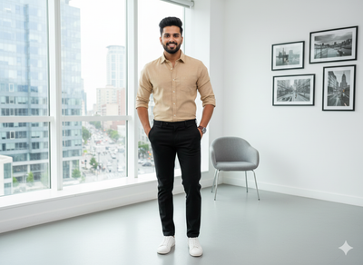 तन भूरा सूती लिनन कपड़ा