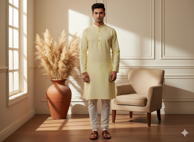 Cream Plain 100% Pure Mul Mul Cotton