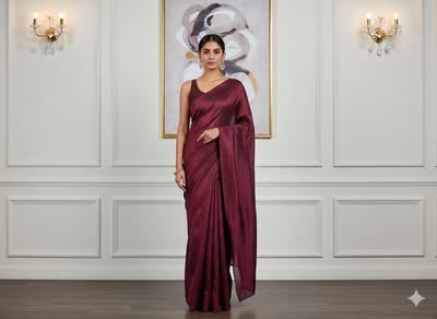 Dark Maroon Plain Bangalore Raw Silk Fabric  (Wholesale)