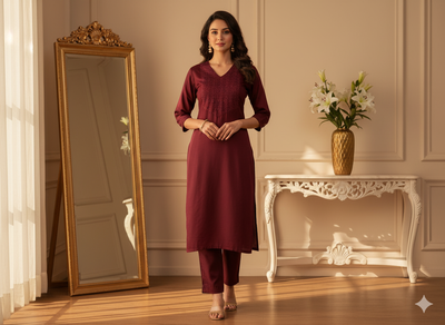 गहरे भूरे रंग का सादा शुद्ध विस्कोस गाजी सिल्क कपड़ा