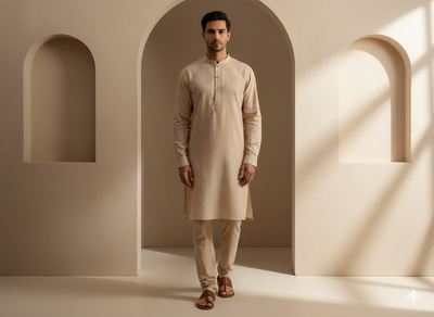 तन भूरा सूती लिनन कपड़ा