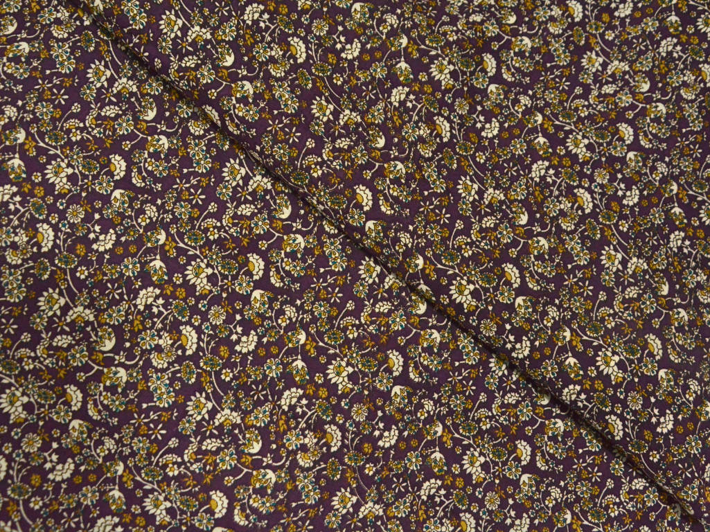 Maroon Floral Digitally Printed Butter Crepe Fabric