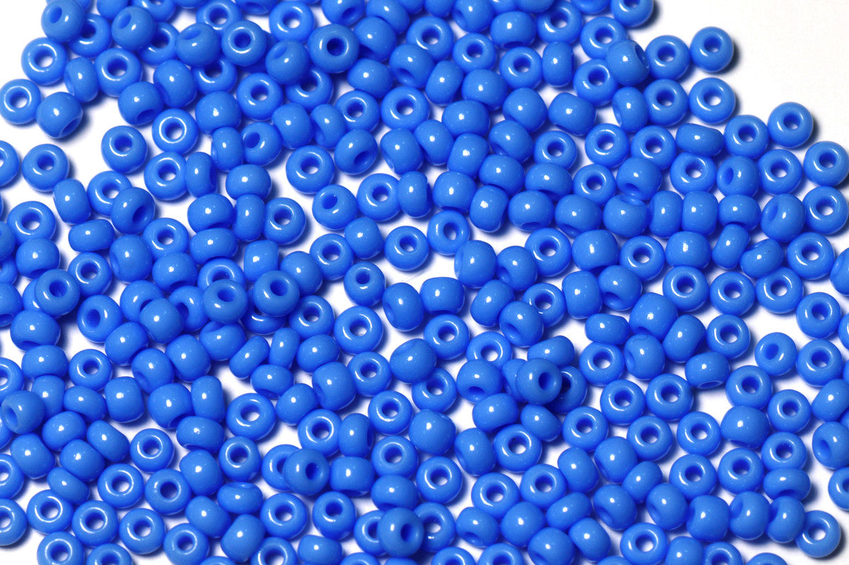 Blue Opaque Preciosa Seeds Beads