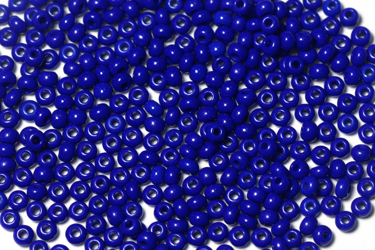 Trypane Blue Opaque Preciosa Seeds Beads