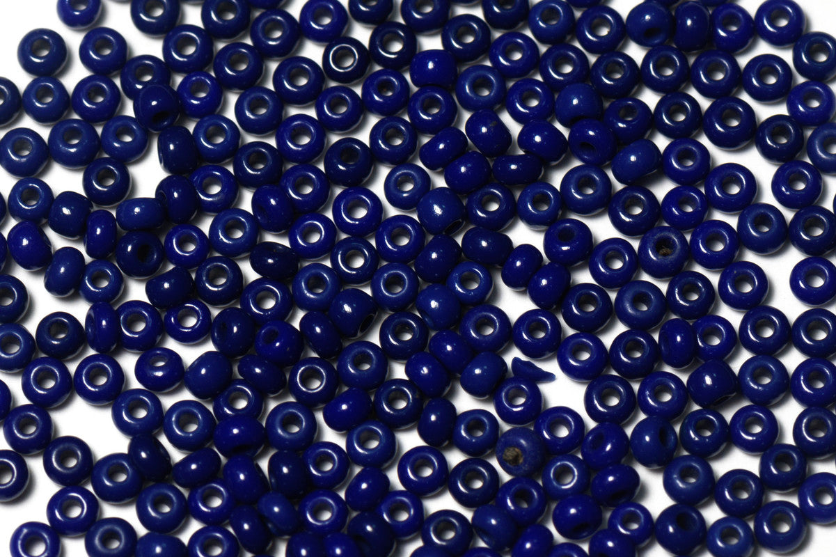 Dark Blue Opaque Preciosa Seeds Beads