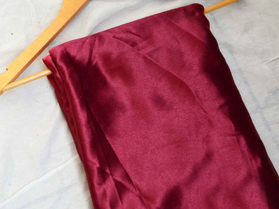 Crimson Red Plain Moss Satin Fabric
