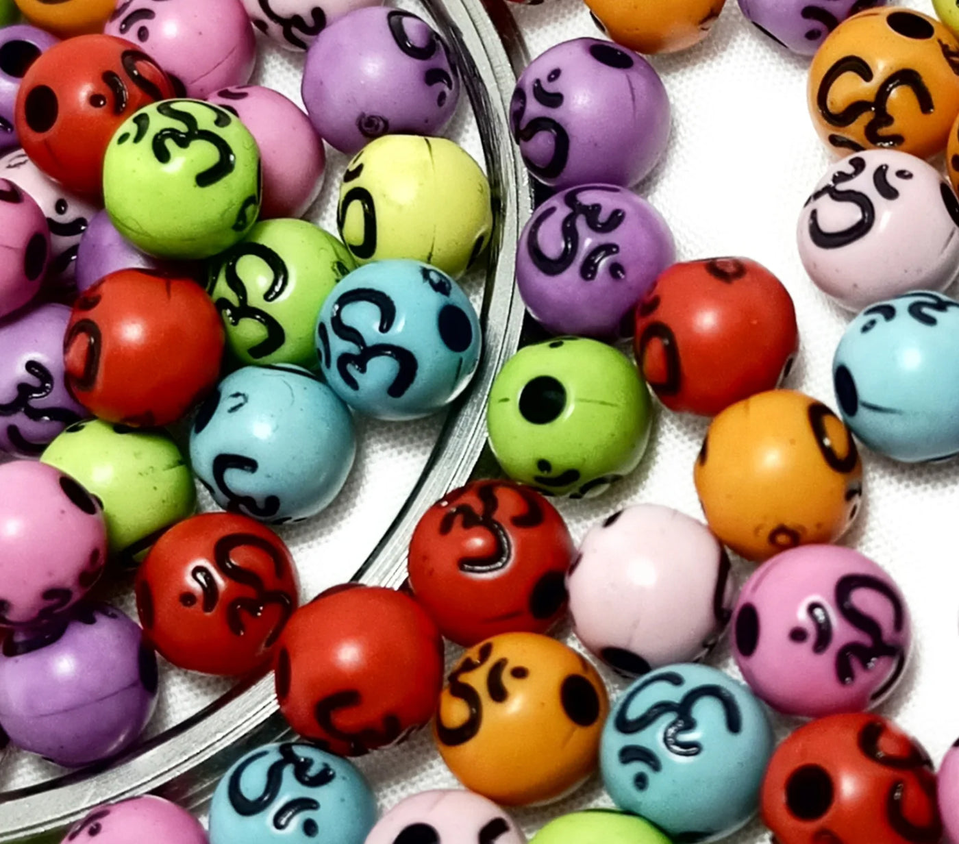 Multicolor Designer Circular Plastic Beads