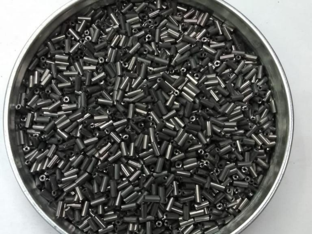 Graphite Grey Pipe Glass Seed Beads- 4.5 mm