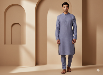 ग्रे सादा कॉटन लिनन कपड़ा