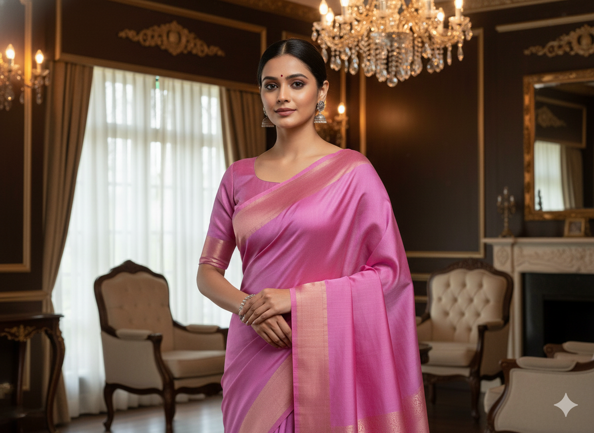 बकाइन सादा शुद्ध विस्कोस गाजी रेशम कपड़ा