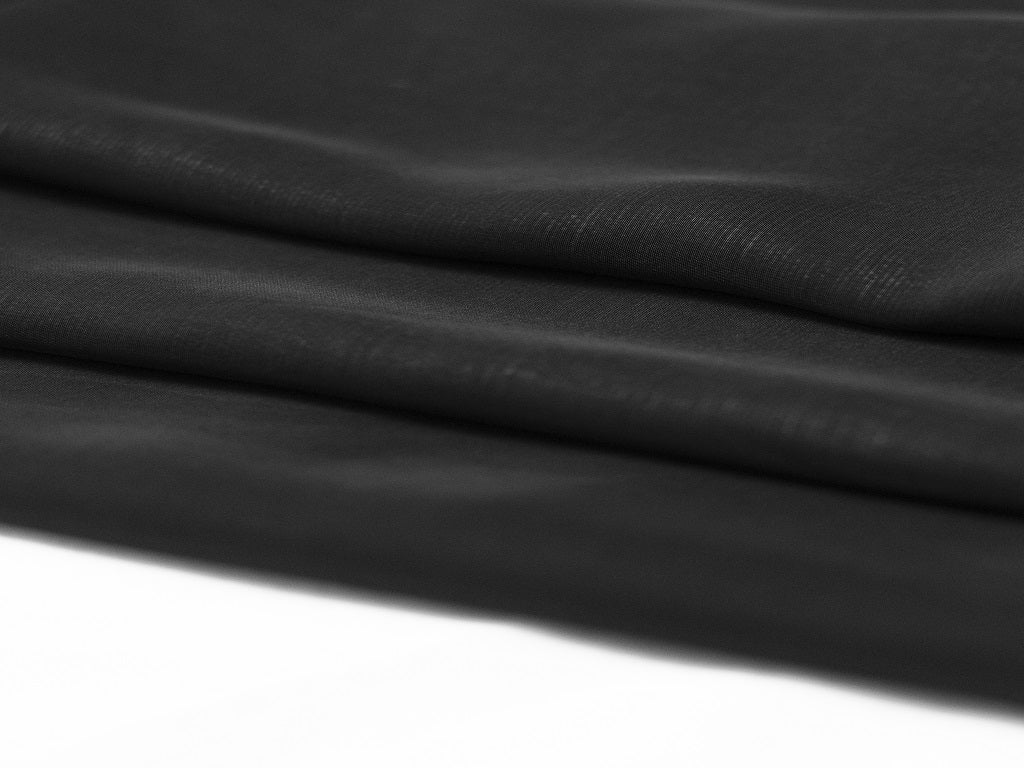 Black Plain Viscose Natural Crepe Fabric (Wholesale)