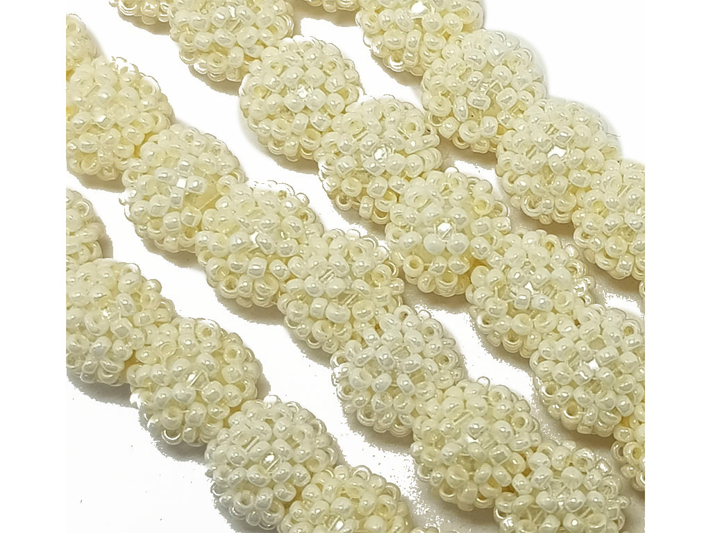 Off-White Woven Beaded Beads