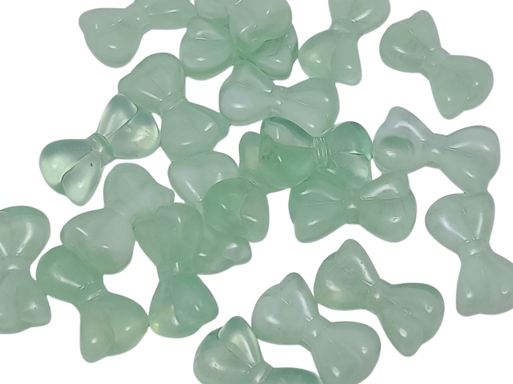 Teal Bow Shaped Resin Beads