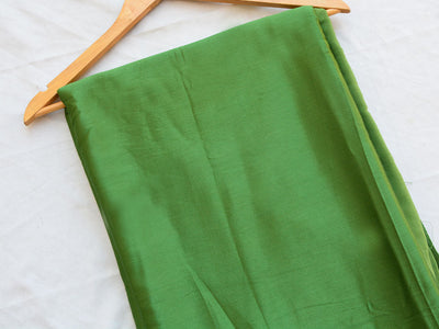 Forest Green Plain Pure Viscose Gaji Silk Fabric (Wholesale)