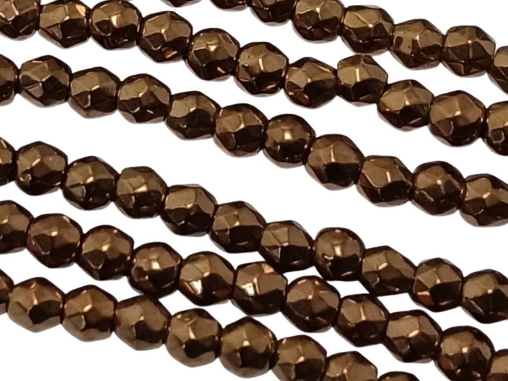 Brown Spherical Haemetite Metal Beads
