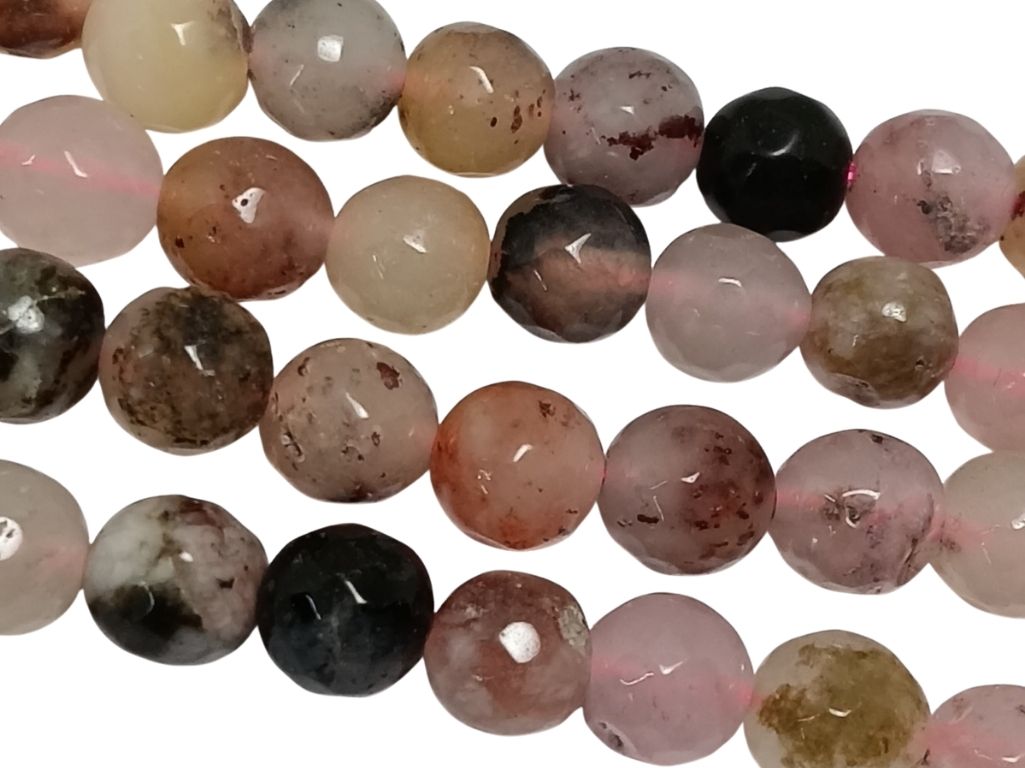 Multicolour 8 mm Rondelle Jade Quartz Stones