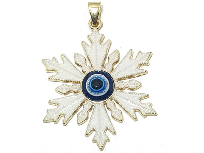 Cream Evil Eye Studded Jewelry Pendants