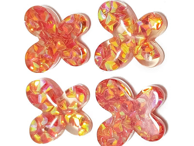 Red & Golden Butterfly Stickable Acrylic Stones