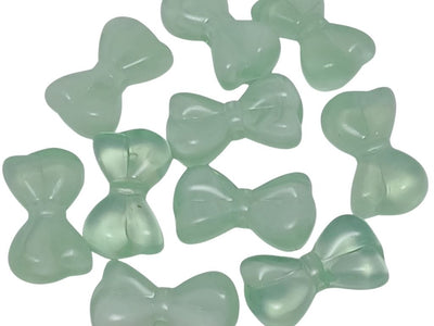 Teal Bow Shaped Resin Beads
