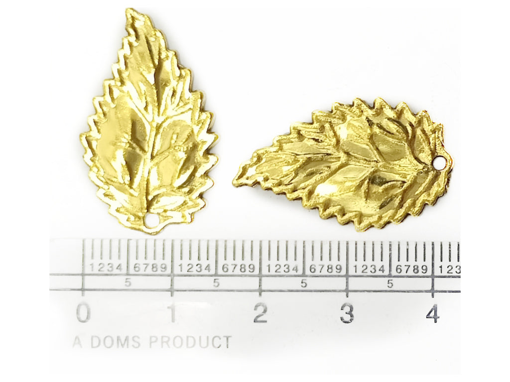 Golden Leafs Zinc Metal Charms