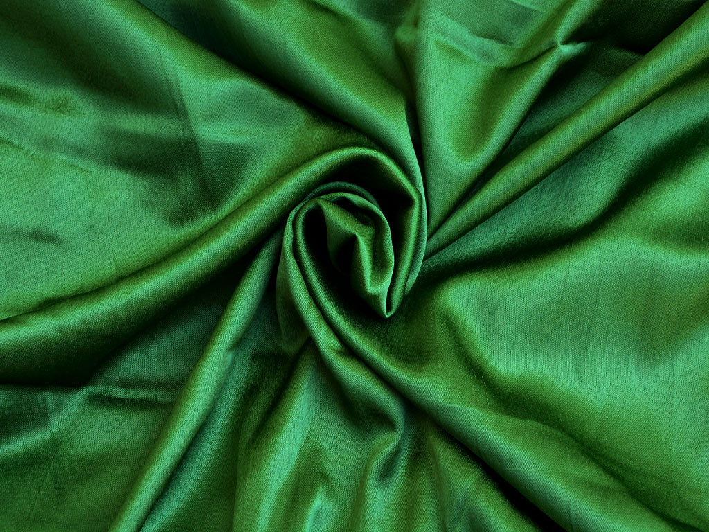 Forest Green Plain Pure Viscose Gaji Silk Fabric