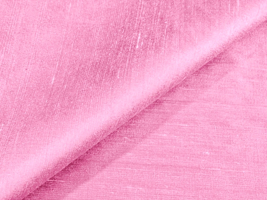Baby Pink Plain Bangalore Raw Silk Fabric  (Wholesale)