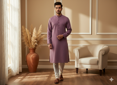 Violet Plain 100% Pure Mul Mul Cotton