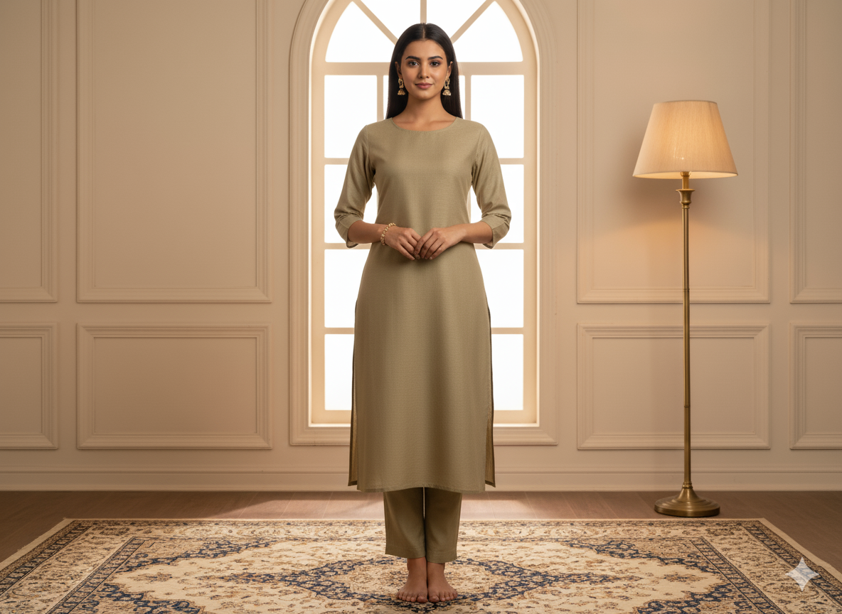 मक्खन जैसा पीला सादा चमकीला सूती कपड़ा