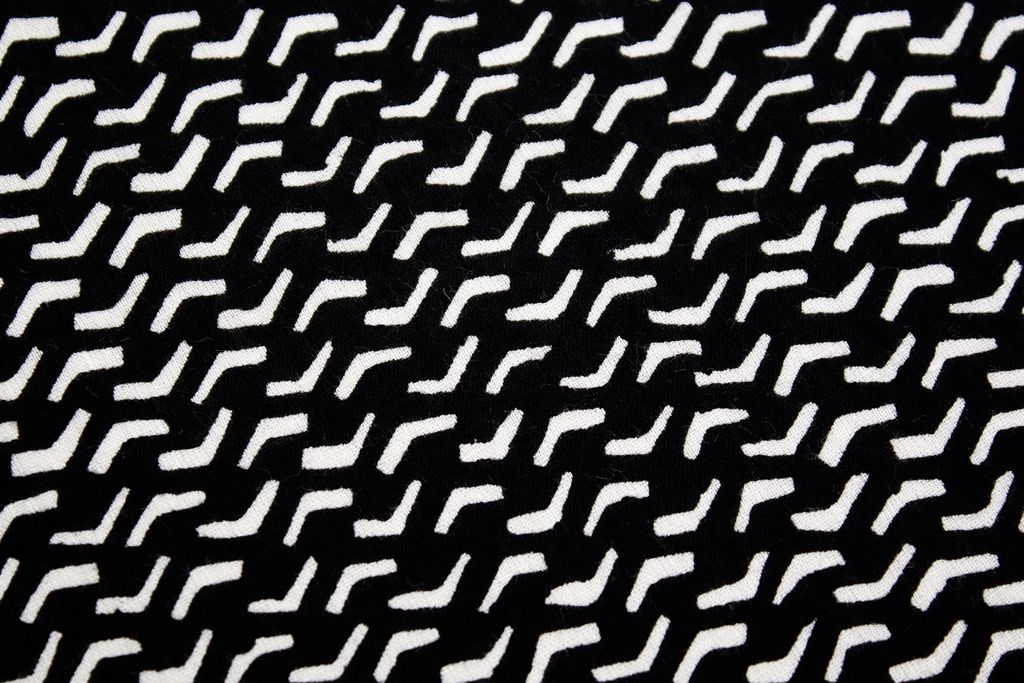 Black And White Abstract Printed Pure Cotton Fabric