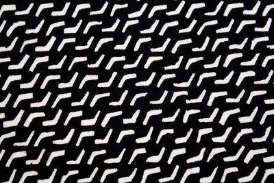 Black And White Abstract Printed Pure Cotton Fabric
