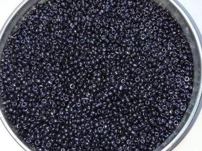 Graphite Grey Round Rocaille Glass Seed Beads- 2 mm