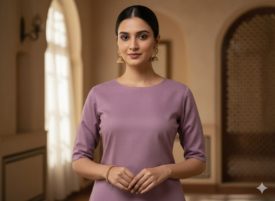 Violet Plain 100% Pure Mul Mul Cotton