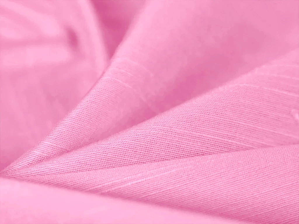 Baby Pink Plain Bangalore Raw Silk Fabric  (Wholesale)