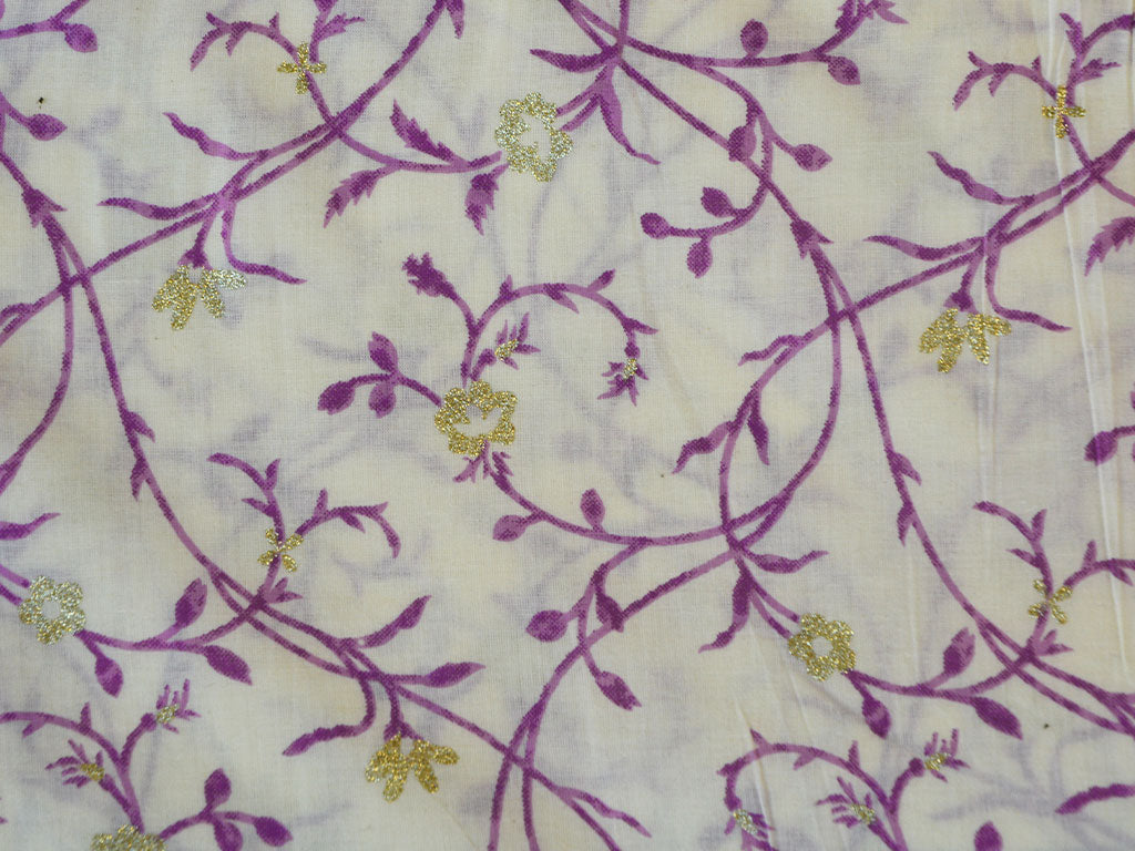 सफ़ेद पुष्प शुद्ध मुल मुल सूती कपड़े