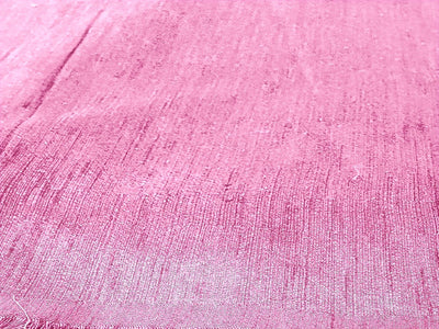 Baby Pink Plain Bangalore Raw Silk Fabric  (Wholesale)