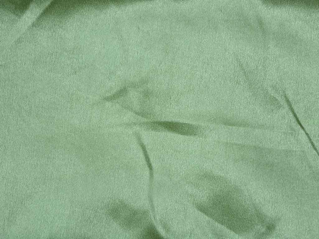 Pea Green Plain Moss Satin Fabric