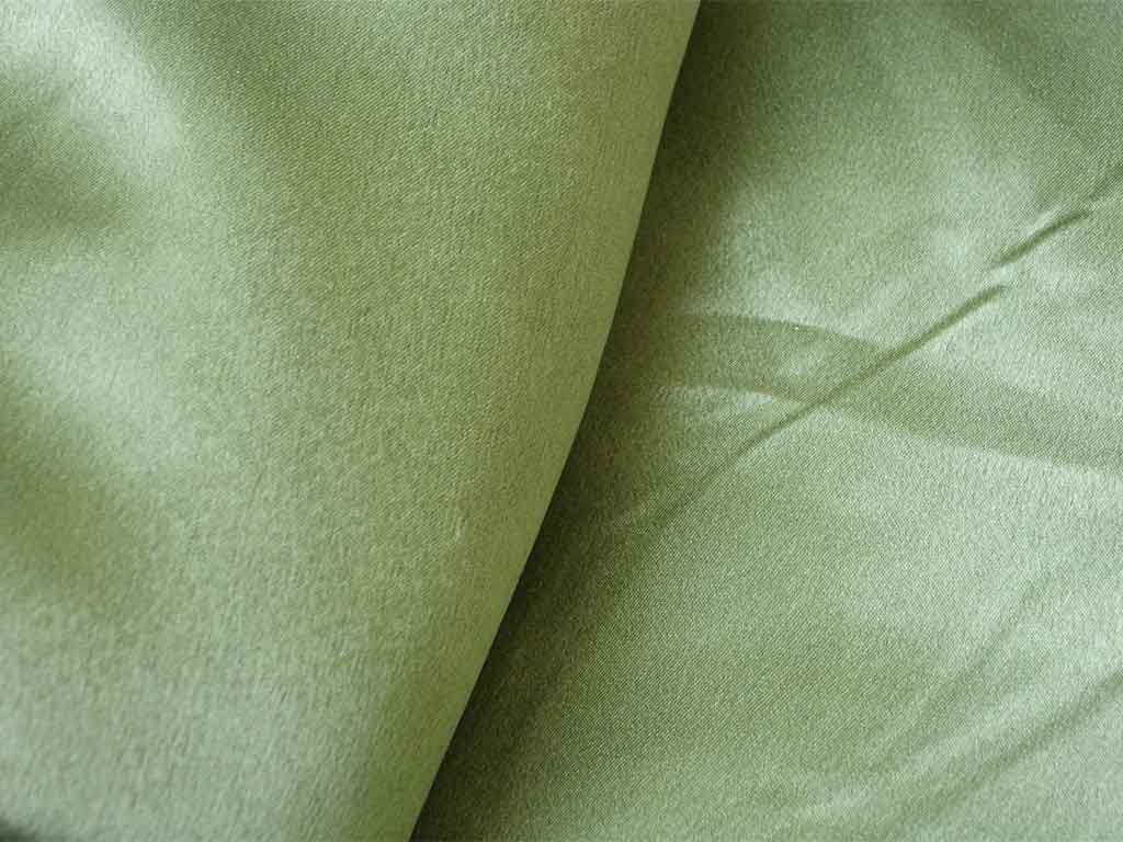 Pea Green Plain Moss Satin Fabric