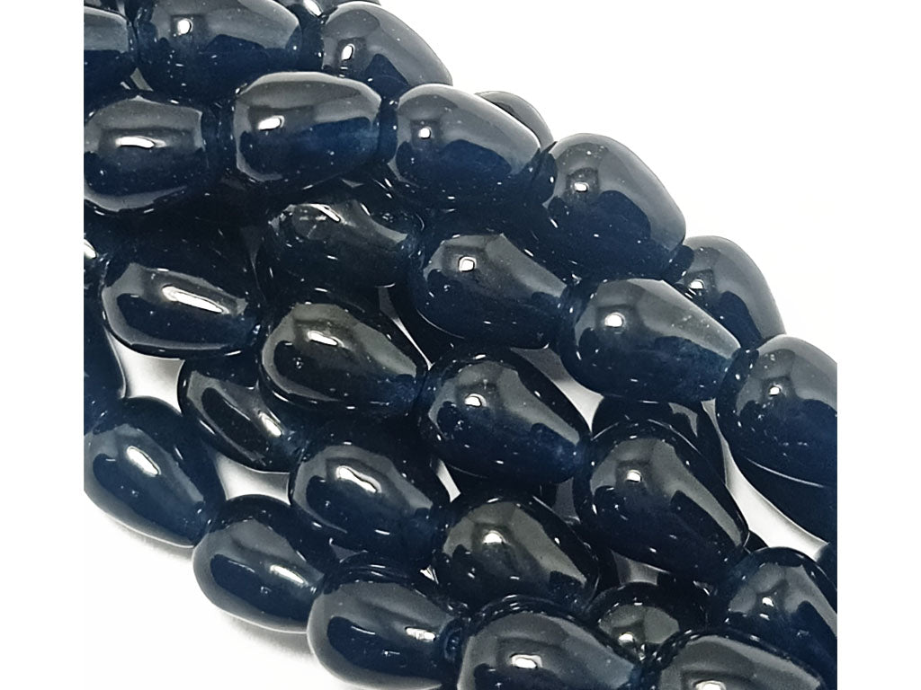 Dark Blue Drop Natural Jade Stones