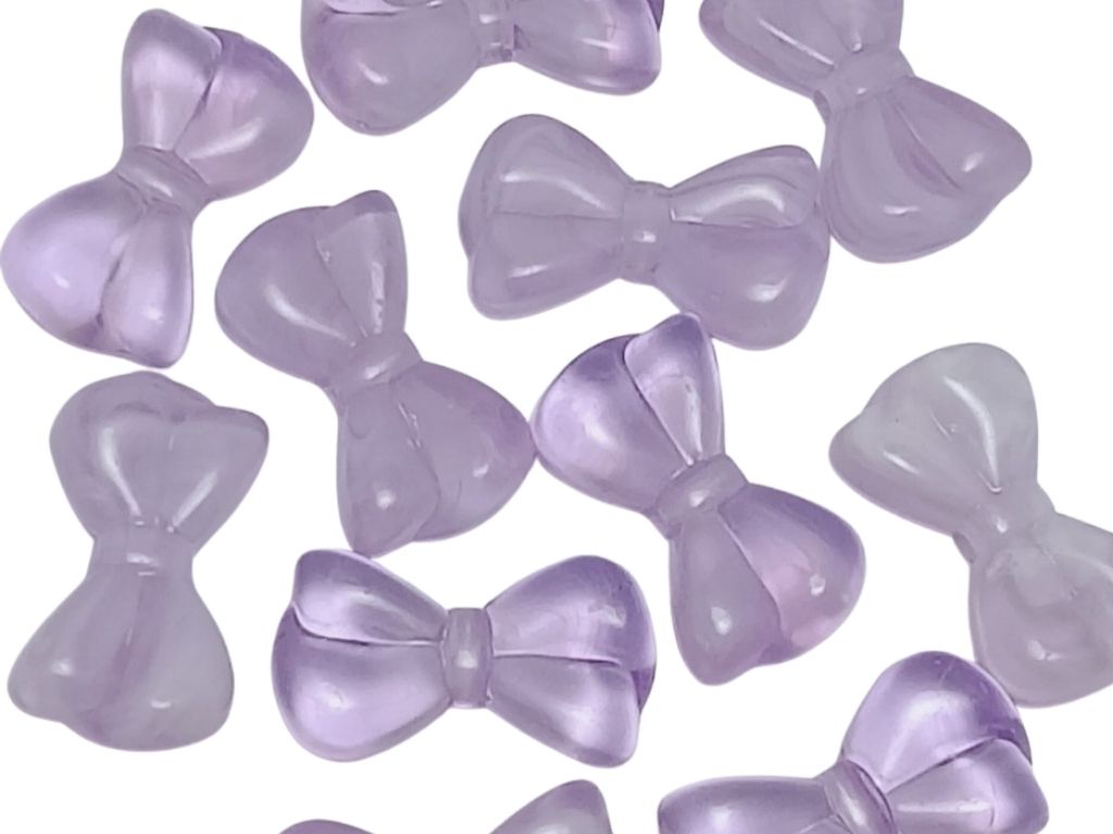 Light Purple Bow Shaped Resin Beads