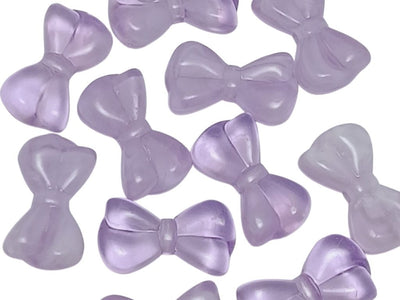 Light Purple Bow Shaped Resin Beads