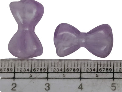 Light Purple Bow Shaped Resin Beads